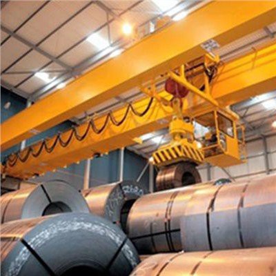 Grúa puente aérea de viga doble de 30 toneladas con electroimán rectangular de grúa