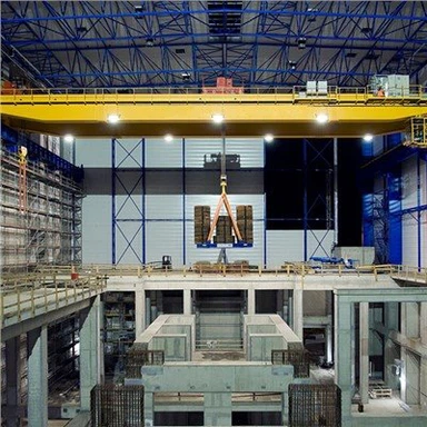 Grúa aérea de viga doble de 40 toneladas con carro de cabrestante